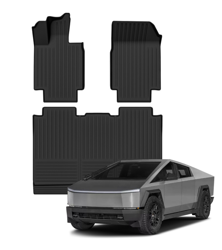 Set of 3 Foot Mats 5-Seater To 2024 2025 Tesla Cybertruck