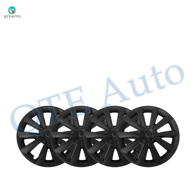 Set Of 4 Wheel Covers Small Sword Shadow Hubcaps To 2017-2023 Tesla 3 18 inch Except Highland