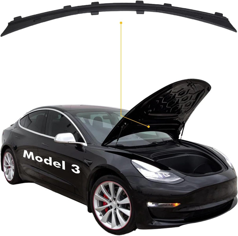 Front Hood Cover Waterproof Strip-Split Model To 2017-2023 Tesla 3 Except Highland