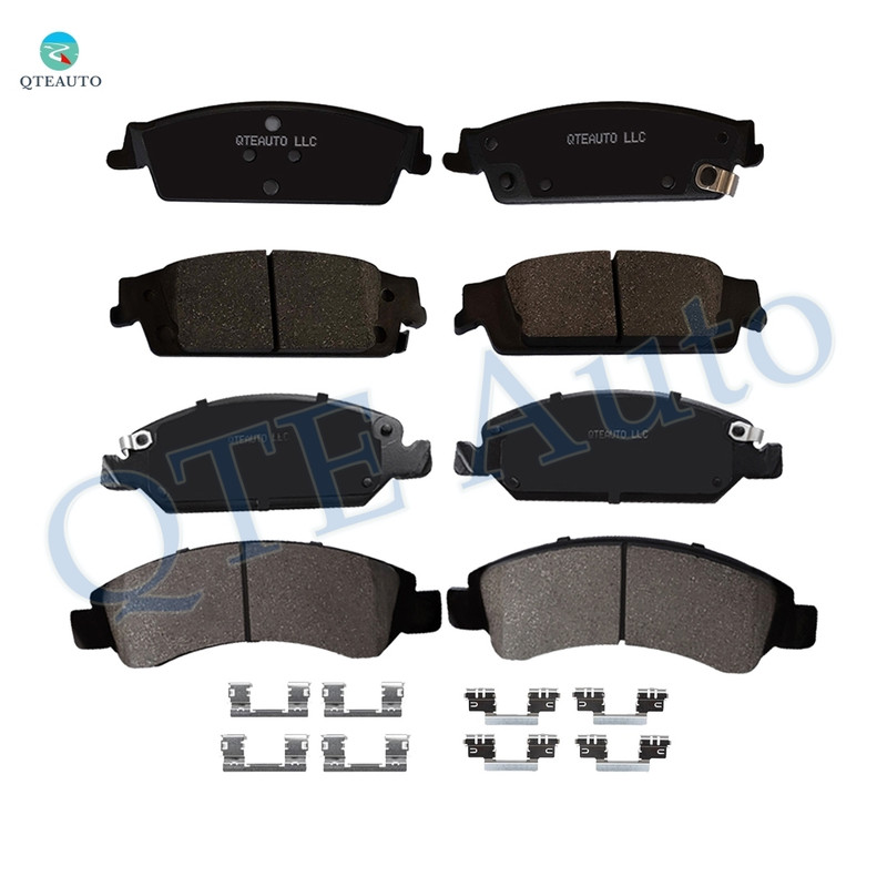 Front Rear Brake Pads for 2014-2018 Chevy Silverado 1500/GMC Sierra 1500, 2015-2020 GMC Yukon/Chevy Tahoe/Suburban/Cadillac Escalade/Yukon XL/Escalade ESV, 2019 Silverado 1500 LD/Tahoe