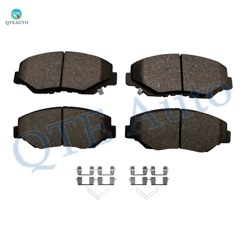 Front Brake Pads For 2003-2017 Honda Accord, 03-08 Pilot, 2012-2021 Civic, 02-06 12-16 CR-V, 16 CR-Z, 2003-2011 Honda Element, 13 14 FIT, 2013-2015 Acura ILX, Set of 4 Ceramic Brakes Pads