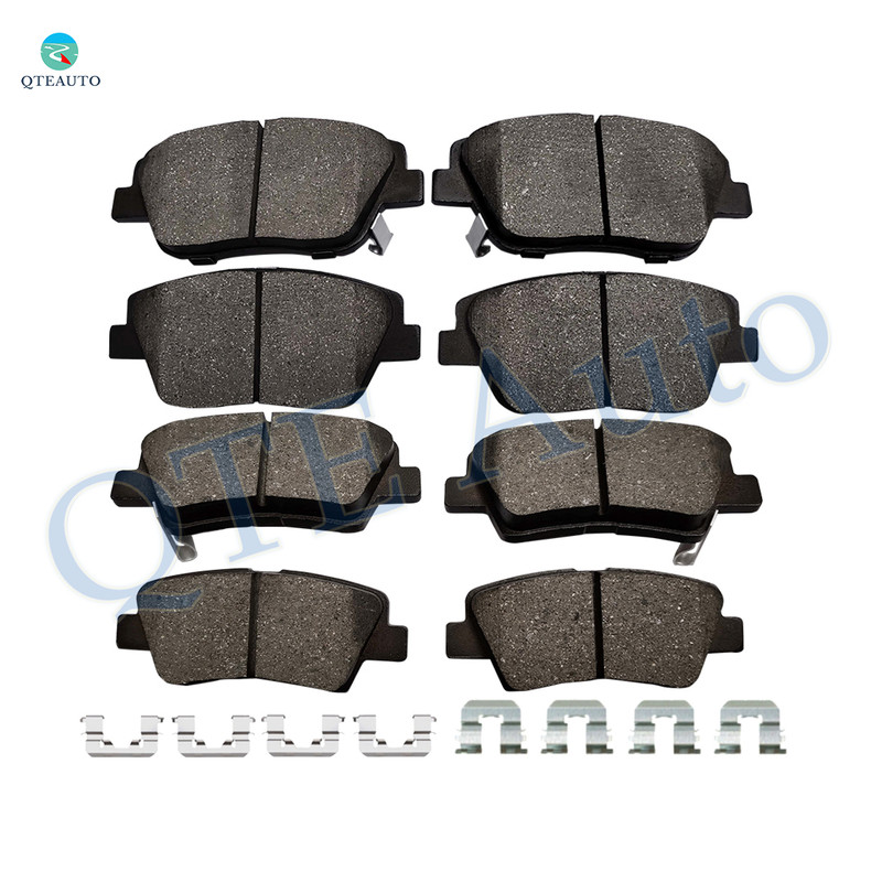 Front Rear Brake Pads for 2011-2015 Hyundai Sonata, 2011-2015 KIA Optima, Set of 8 Ceramic Brakes Pads