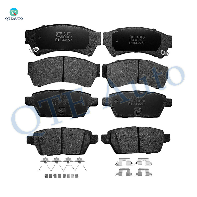 Front Rear Brake Pads for 2006-2013 Mazda 6, 2006-2012 Ford Fusion, 2007-2012 Lincoln MKZ, 2006 Lincoln Zephyr, 2006-2011 Mercury Milan, Set of 8 Ceramic Brakes Pads
