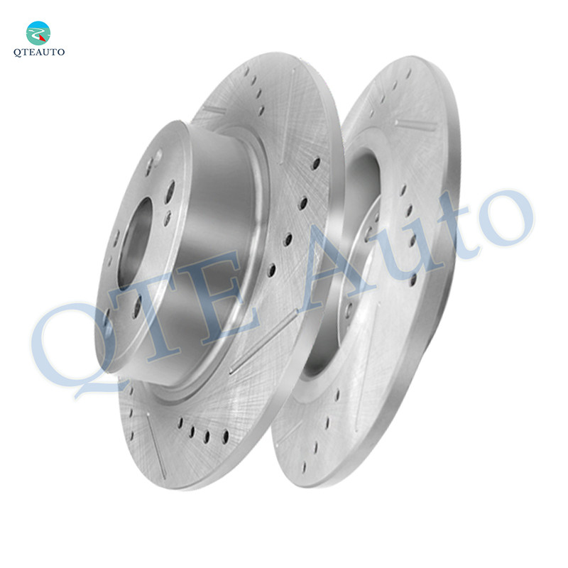 Rear Drilled Slotted Disc Brake Rotors For 2005-2012 2014 2017 Honda Accord, 2009-2014 Acura TSX, 282mm Automotive Replacement Brake Rotors