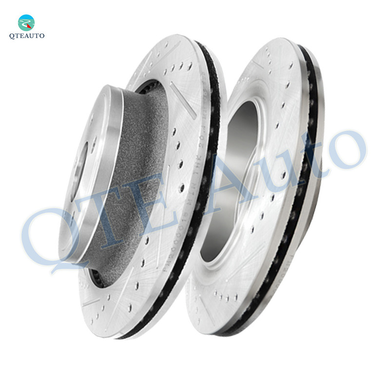 Rear Drilled Brake Rotors For 2011-2018 RAM 1500, 2002-2010 Dodge RAM 1500, 2019-2022 RAM 1500 Classic, 2004-2009 Dodge Durango, 2007-2009 Chrysler Aspen, Automotive Replacement Brake Rotors