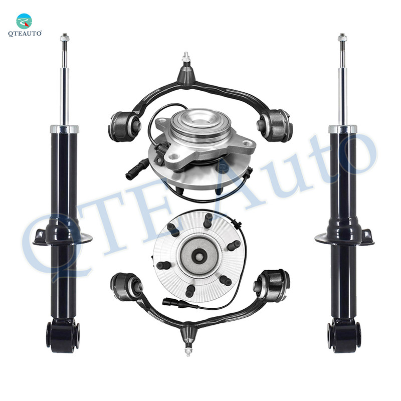 Set of 6 Front Upper Control Arm Ball Joint-Wheel Hub Bearing Assembly-Suspension Strut Assembly For 2003-2006 Ford Expedition V8