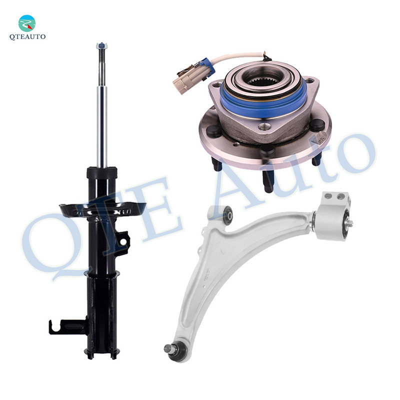 Set of 3 Front Left Lower Control Arm Ball Joint-Wheel Hub Bearing Assembly-Suspension Strut Assembly For 2010 Buick Allure FWD Set of 3 Front Left Lower Control Arm Ball Joint-Wheel Hub Bearing Assembly-Suspension Strut Assembly For 2010 Buick Allure FWD