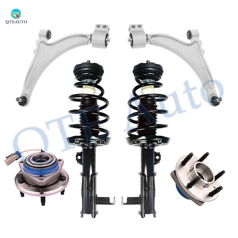 Set of 6 Front Lower Control Arm Ball Joint-Wheel Hub Bearing Assembly-Quick Complete Strut-Coil Spring Assembly For 2010 Buick Allure FWD Set of 6 Front Lower Control Arm Ball Joint-Wheel Hub Bearing Assembly-Quick Complete Strut-Coil Spring Assembly For 2010 Buick Allure FWD
