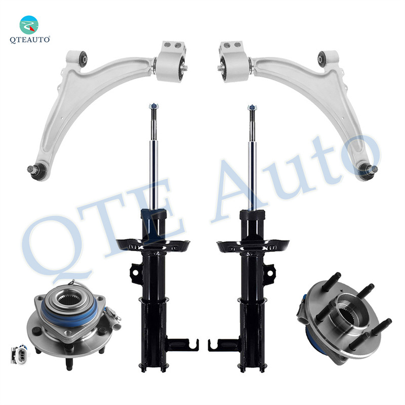 Set of 6 Front Lower Control Arm Ball Joint-Wheel Hub Bearing Assembly-Suspension Strut Assembly For 2010 Buick Allure FWD