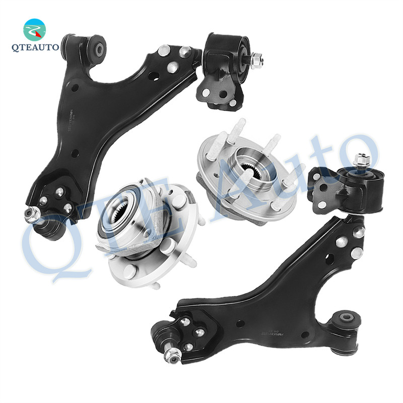 Set of 4 Front Lower Control Arm Ball Joint-Wheel Hub Bearing Assembly For 2007-2016 GMC Acadia