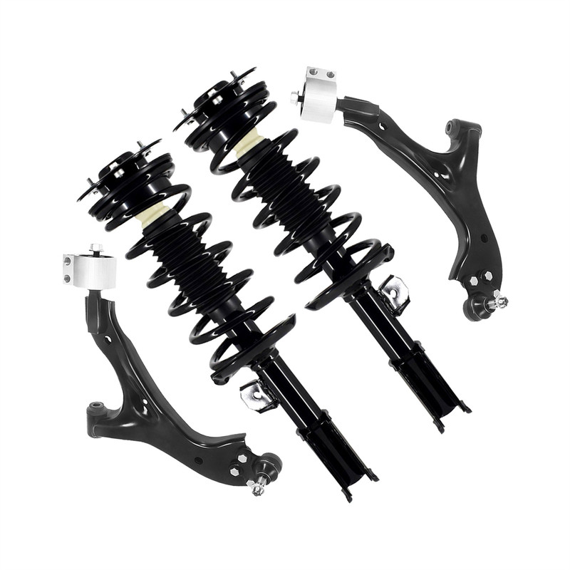 Set of 4 Front Lower Control Arm Ball Joint-Quick Complete Strut-Coil Spring Assembly For 2006 2007 Saturn VUE