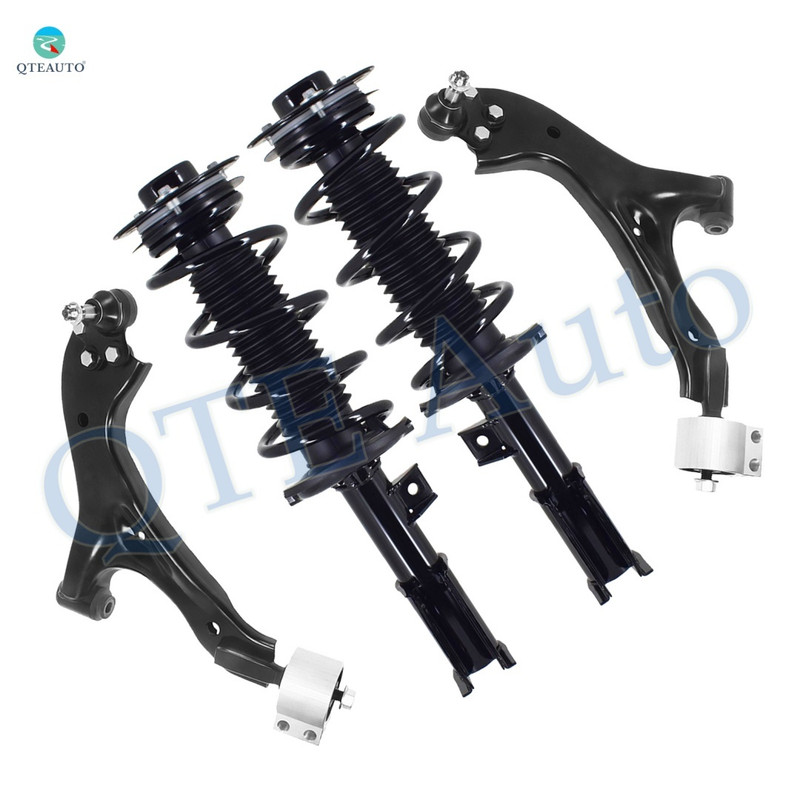 Set of 4 Front Lower Control Arm Ball Joint-Quick Complete Strut-Coil Spring Assembly For 2007-2009 Chevrolet Equinox