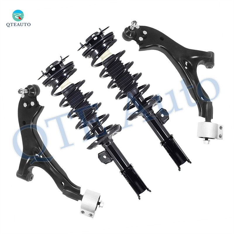 Set of 4 Front Lower Control Arm Ball Joint-Quick Complete Strut-Coil Spring Assembly For 2006 2007 Saturn VUE V6