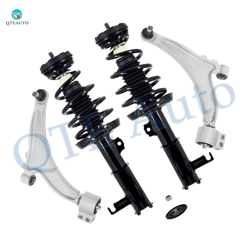 Set of 4 Front Lower Control Arm Ball Joint-Quick Complete Strut-Coil Spring Assembly For 2010 Buick Allure