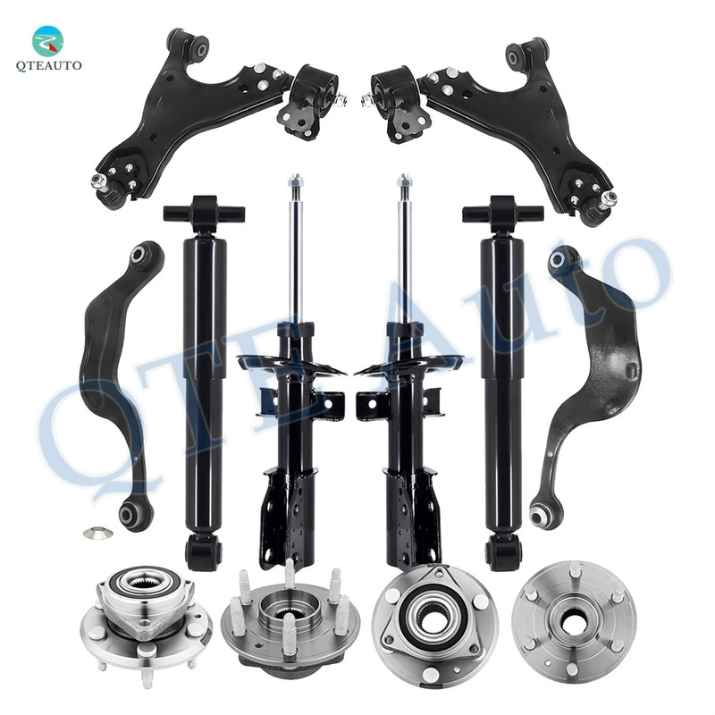 Set of 12 Front Lower Control Arm Ball Joint-Wheel Hub Bearing Assembly-Suspension Strut Assembly-Rear Upper Rearward Control Arm-Wheel Hub Bearing Assembly-Shock Absorber For 2013-2017 Buick Enclave