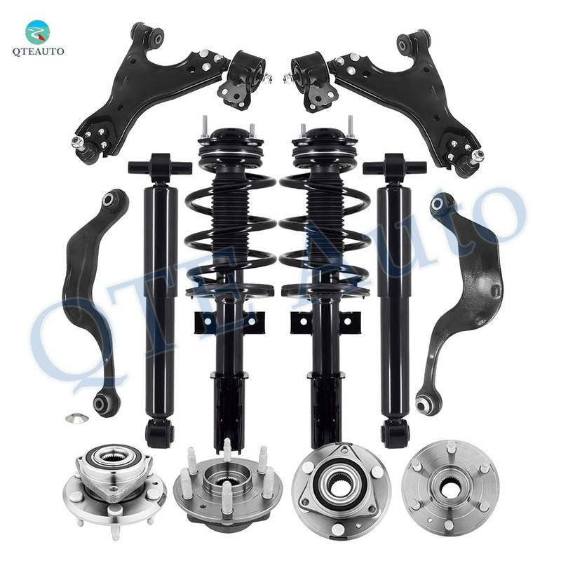 Set of 12 Front Lower Control Arm Ball Joint-Wheel Hub Bearing Assembly-Quick Complete Strut-Coil Spring Assembly-Rear Upper Rearward Control Arm-Wheel Hub Bearing Assembly-Shock Absorber For 2008-2012 Buick Enclave Set of 12 Front Lower Control Arm Ball Joint-Wheel Hub Bearing Assembly-Quick Complete Strut-Coil Spring Assembly-Rear Upper Rearward Control Arm-Wheel Hub Bearing Assembly-Shock Absorber For 2008-2012 Buick Enclave