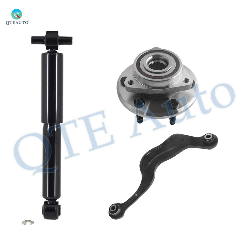 Set of 3 Rear Right Upper Rearward Control Arm-Wheel Hub Bearing Assembly-Shock Absorber For 2007-2010 Saturn Outlook