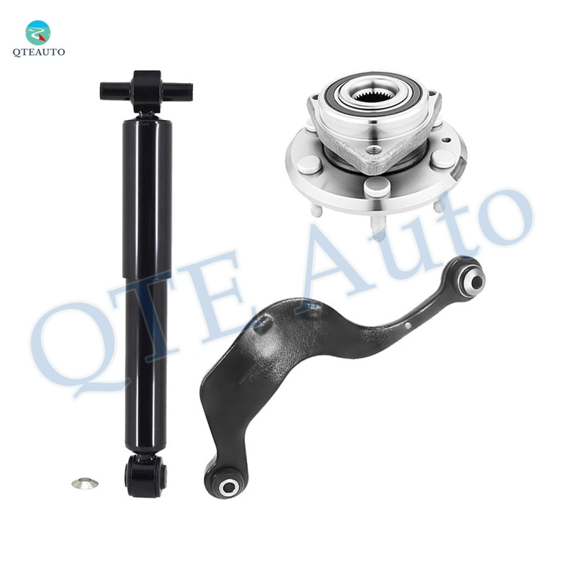 Set of 3 Rear Left Upper Rearward Control Arm-Wheel Hub Bearing Assembly-Shock Absorber For 2007-2010 Saturn Outlook Set of 3 Rear Left Upper Rearward Control Arm-Wheel Hub Bearing Assembly-Shock Absorber For 2007-2010 Saturn Outlook