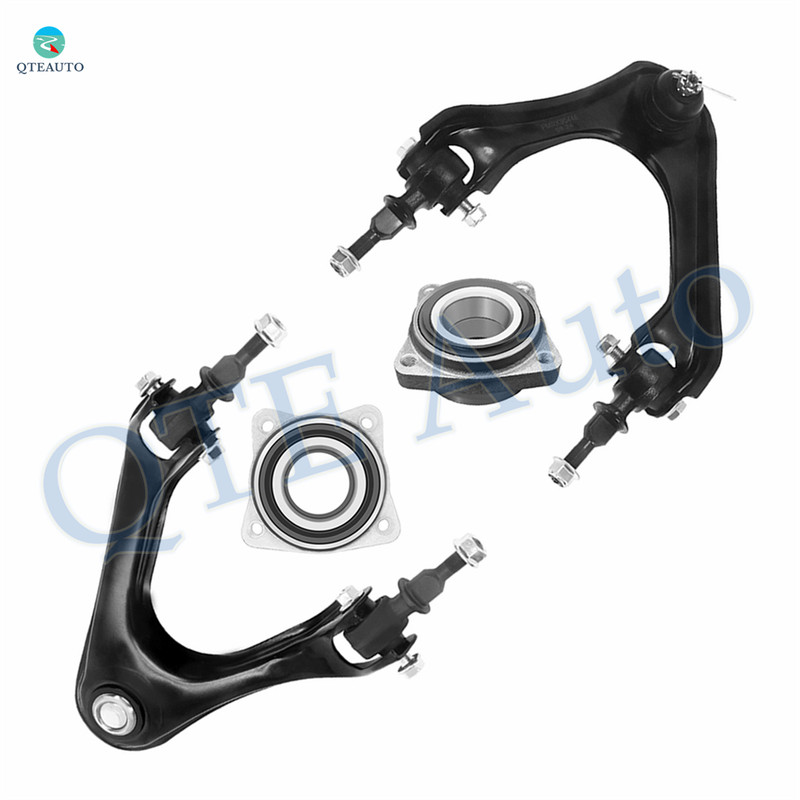 Set of 4 Front Upper Control Arm Ball Joint-Wheel Hub Bearing Assembly For 1994-1997 Honda Accord