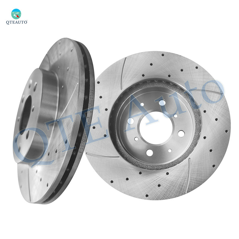 Front 262mm Drilled Slotted Brake Disc Rotors Replacement For 1997-2005 Acura EL