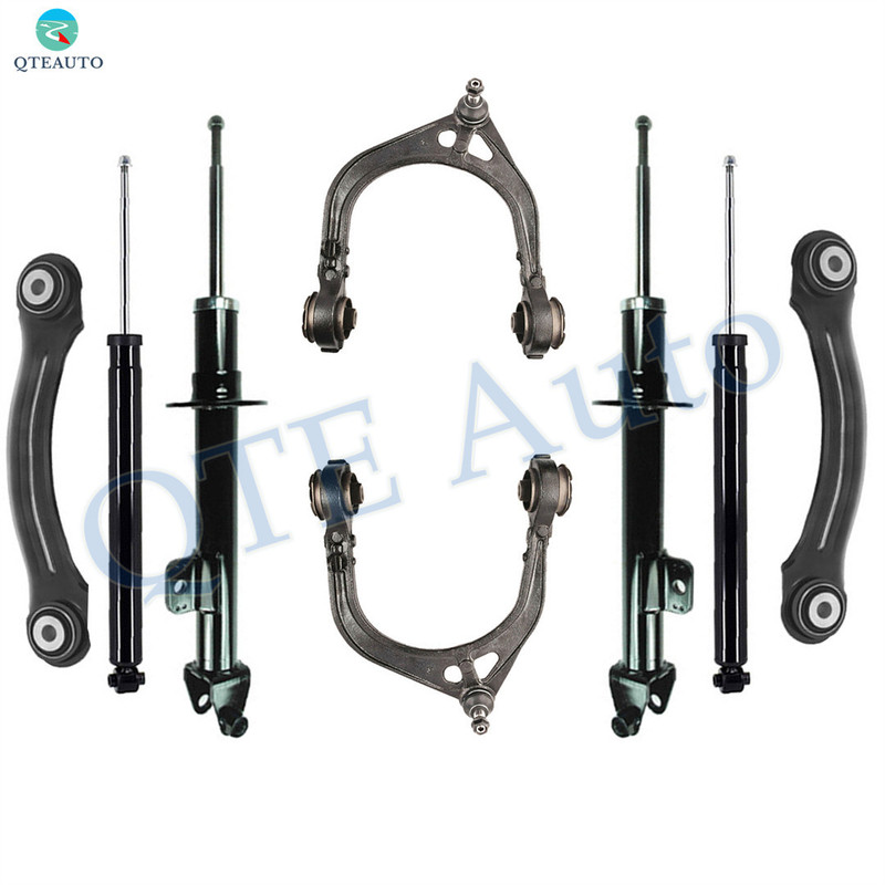 Set of 8 Front Upper Control Arm Ball Joint-Suspension Strut Assembly-Rear Upper Forward Control Arm-Shock Absorber For 2005-2008 Chrysler 300 RWD