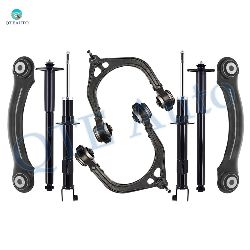 Set of 8 Front Upper Control Arm Ball Joint-Suspension Strut Assembly-Rear Upper Forward Control Arm-Complete Shock Absorber Kit For 2005-2010 Chrysler 300 Non-Adjustable