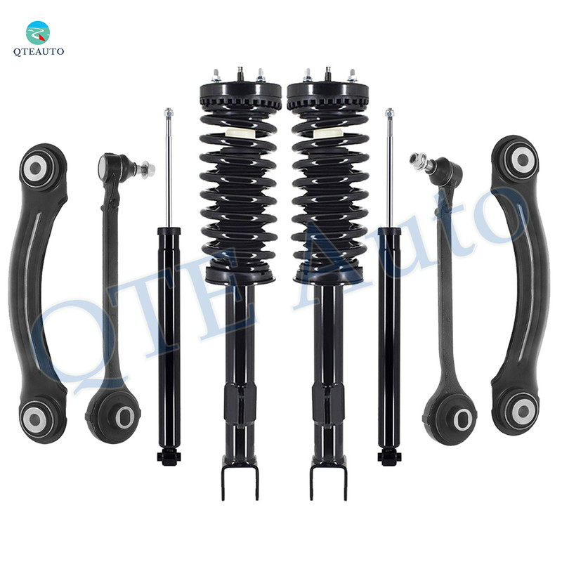 Set of 8 Front Lower Forward Control Arm Ball Joint-Quick Complete Strut-Coil Spring Assembly-Rear Upper Forward Control Arm-Shock Absorber For 2005-2008 Dodge Magnum
