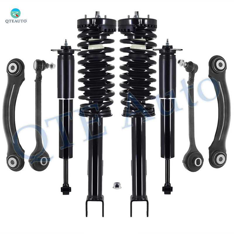 Set of 8 Front Lower Forward Control Arm Ball Joint-Quick Complete Strut-Coil Spring Assembly-Rear Upper Forward Control Arm-Shock Absorber For 2005-2010 Chrysler 300 C SRT8