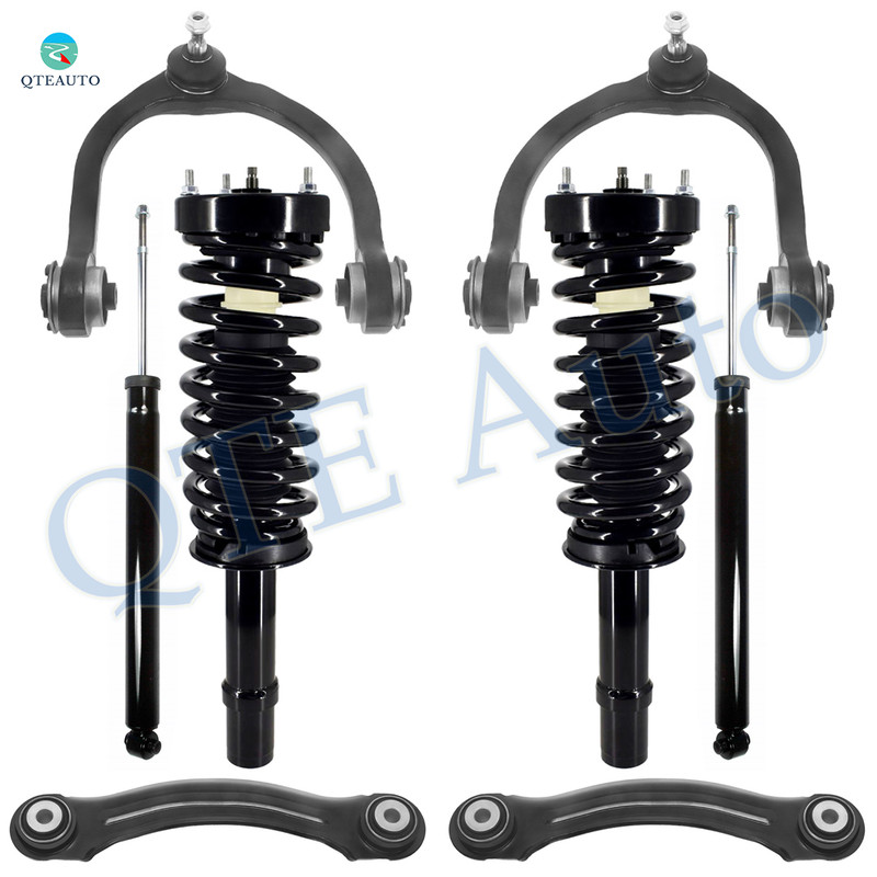 Set of 8 Front Upper Control Arm Ball Joint-Quick Complete Strut-Coil Spring Assembly-Rear Upper Forward Control Arm-Shock Absorber For 2005-2008 Dodge Magnum