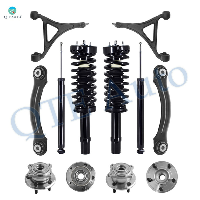 Set of 8 Front Lower Control Arm Ball Joint-Quick Complete Strut-Coil Spring Assembly-Rear Upper Forward Control Arm-Shock Absorber For 2005-2010 Chrysler 300