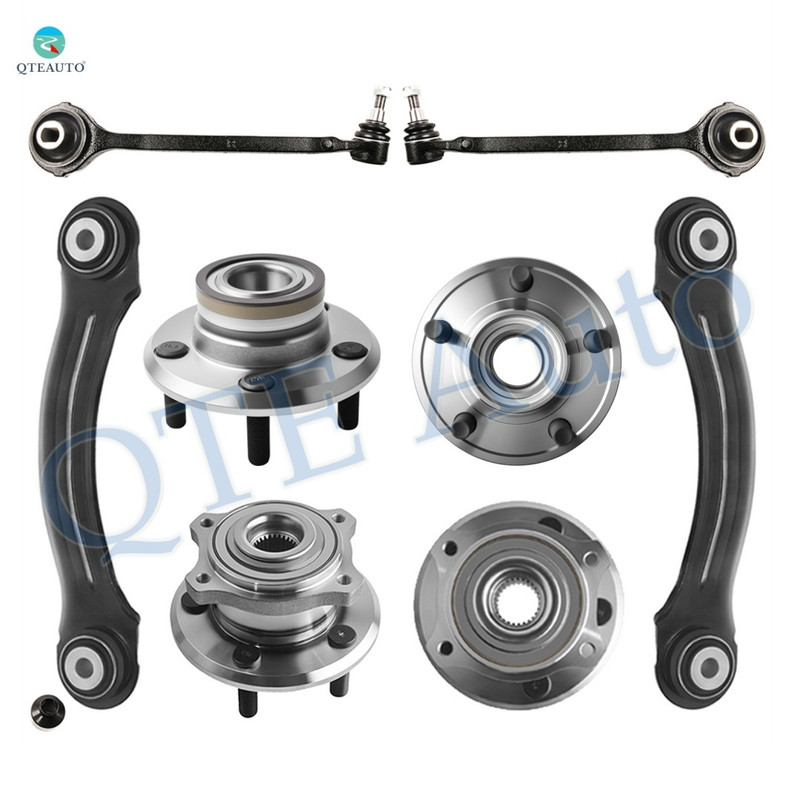 Set of 8 Front Lower Forward Control Arm Ball Joint-Wheel Hub Bearing Assembly-Rear Upper Forward Control Arm-Wheel Hub Bearing Assembly For 2006-2009 Chrysler 300