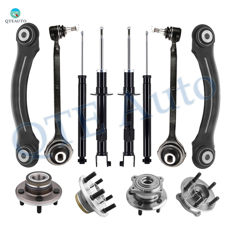 Set of 12 Front Lower Forward Control Arm Ball Joint-Rear Upper Forward Control Arm-Wheel Hub Bearing Assembly-Suspension Strut Assembly-Shock Absorber For 2006-2009 Chrysler 300