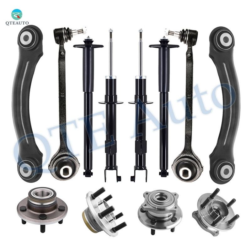 Set of 12 Front Lower Forward Control Arm Ball Joint-Rear Upper Forward Control Arm-Wheel Hub Bearing-Suspension Strut-Complete Shock Absorber Kit For 2006-2008 Dodge Magnum