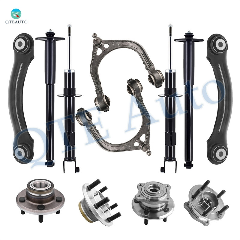 Set of 12 Front Upper Control Arm Ball Joint-Rear Upper Forward Control Arm-Wheel Hub Bearing-Suspension Strut Assembly-Complete Shock Absorber Kit For 2005-2008 Dodge Magnum