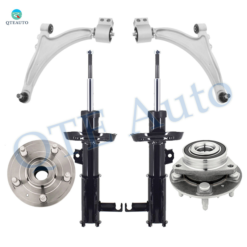 Set of 6 Front Lower Control Arm Ball Joint-Wheel Hub Bearing Assembly-Suspension Strut Assembly For 2013-2015 Chevrolet Malibu