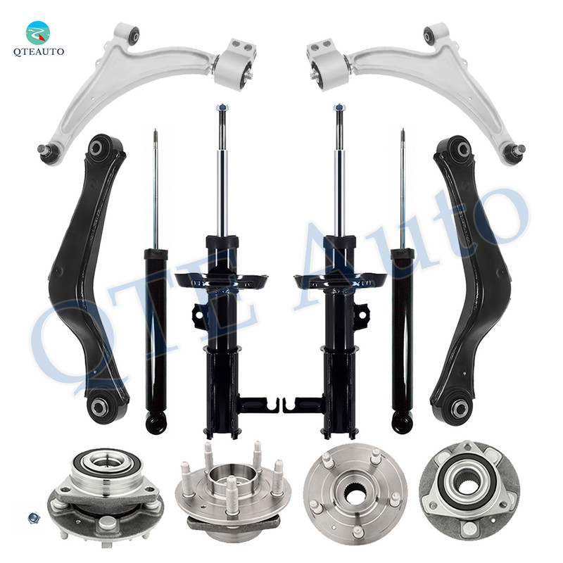 Set of 12 Front Lower Control Arm Ball Joint-Wheel Hub Bearing-Suspension Strut Assembly-Rear Upper Control Arm-Wheel Hub Bearing-Shock Absorber For 2013-2016 Buick Lacrosse