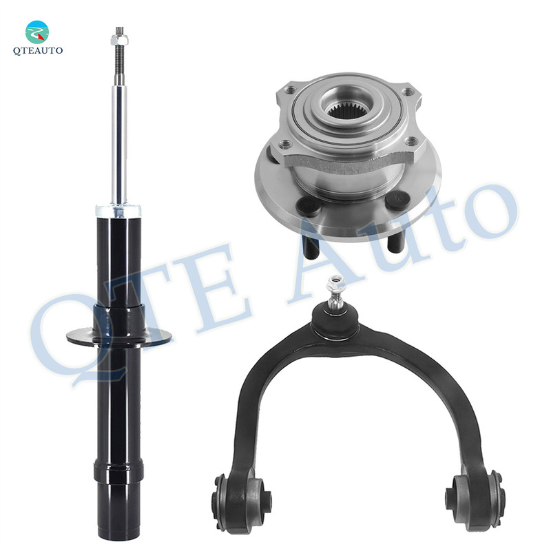 Set of 3 Front Left Upper Control Arm Ball Joint-Wheel Hub Bearing Assembly-Suspension Strut Assembly For 2011-2019 Dodge Charger