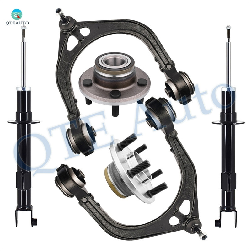 Set of 6 Front Upper Control Arm Ball Joint-Wheel Hub Bearing Assembly-Suspension Strut Assembly For 2009 2010 Dodge Challenger