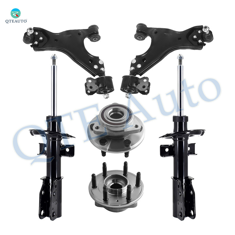 Set of 3 Front Lower Control Arm Ball Joint-Wheel Hub Bearing Assembly-Suspension Strut Assembly For 2013-2017 Buick Enclave