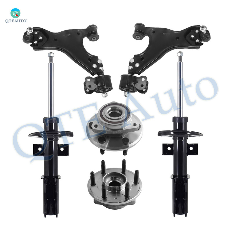 Set of 6 Front Lower Control Arm Ball Joint-Wheel Hub Bearing Assembly-Suspension Strut Assembly For 2007-2010 Saturn Outlook