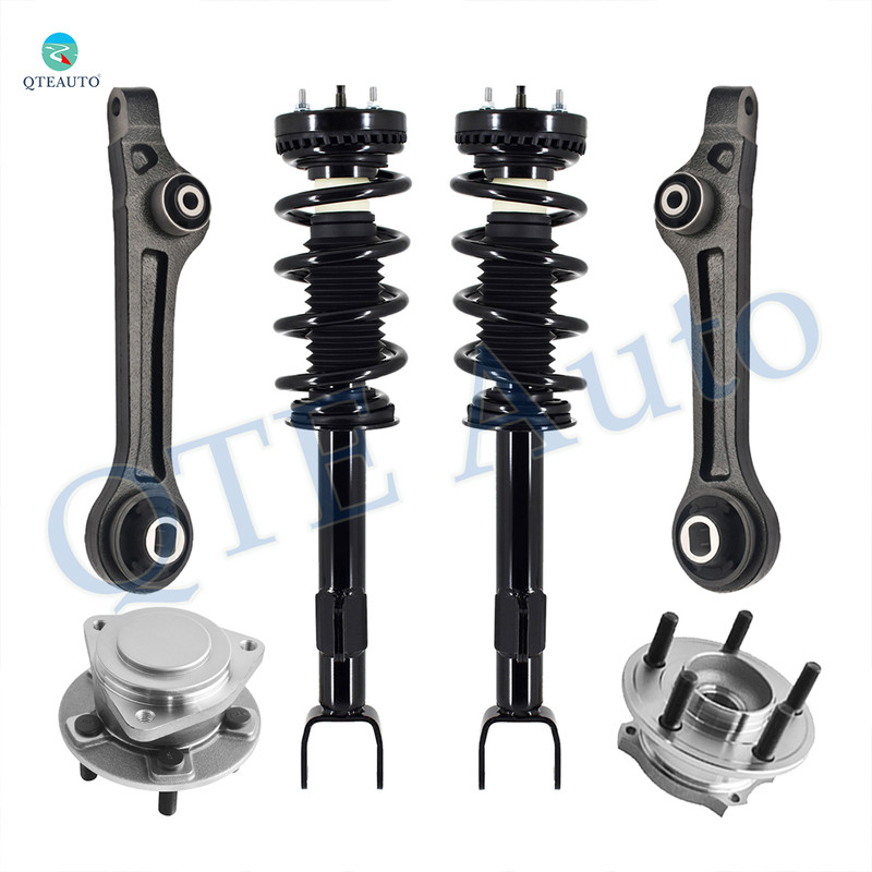 Set of 6 Front Lower Rearward Control Arm-Wheel Hub Bearing Assembly-Quick Complete Strut-Coil Spring Assembly For 2012-2023 Chrysler 300