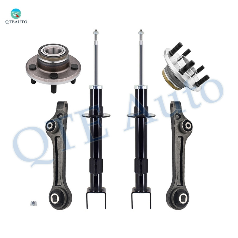 Set of 6 Front Lower Rearward Control Arm-Wheel Hub Bearing Assembly-Suspension Strut Assembly For 2012-2014 Dodge Charger