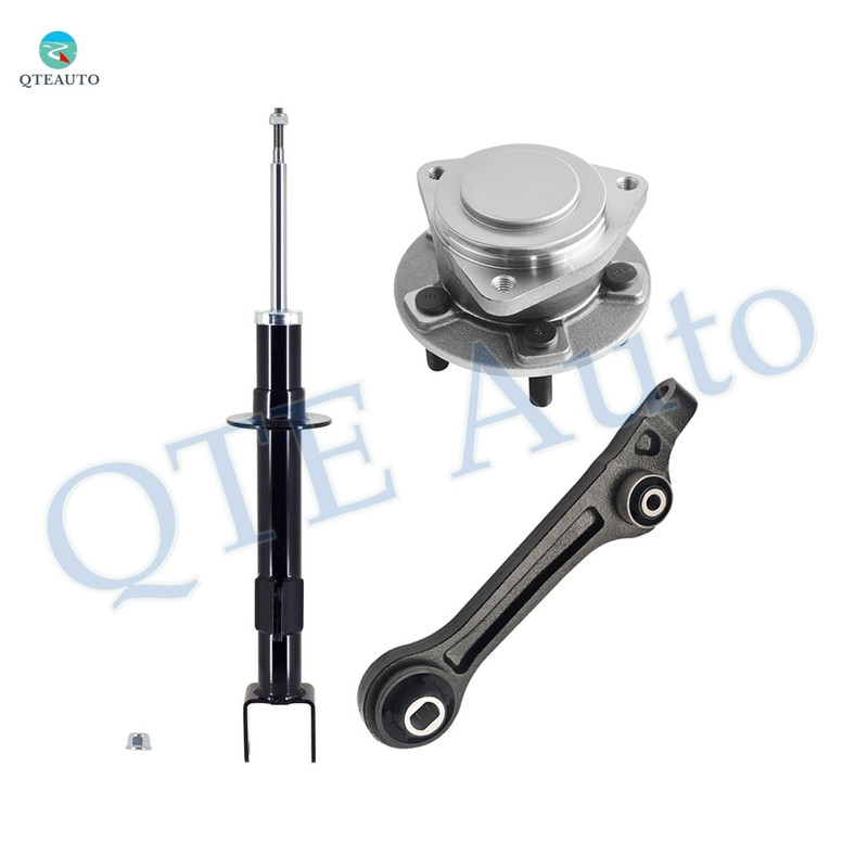 Set of 3 Front Lower Rearward Control Arm-Wheel Hub Bearing Assembly-Suspension Strut Assembly For 2015-2023 Dodge Challenger