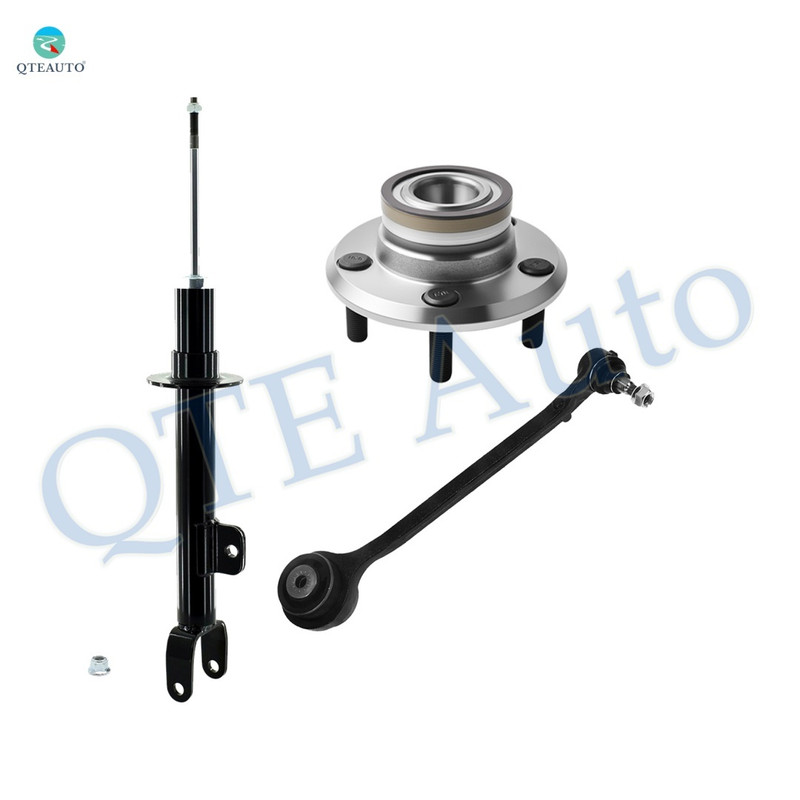 Set of 3 Front Left Lower Forward Control Arm Ball Joint-Wheel Hub Bearing Assembly-Suspension Strut Assembly For 2011 Dodge Challenger