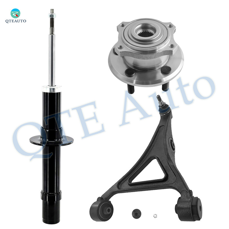 Set of 3 Front Left Lower Control Arm Ball Joint-Wheel Hub Bearing Assembly-Suspension Strut Assembly For 2005-2010 Chrysler 300