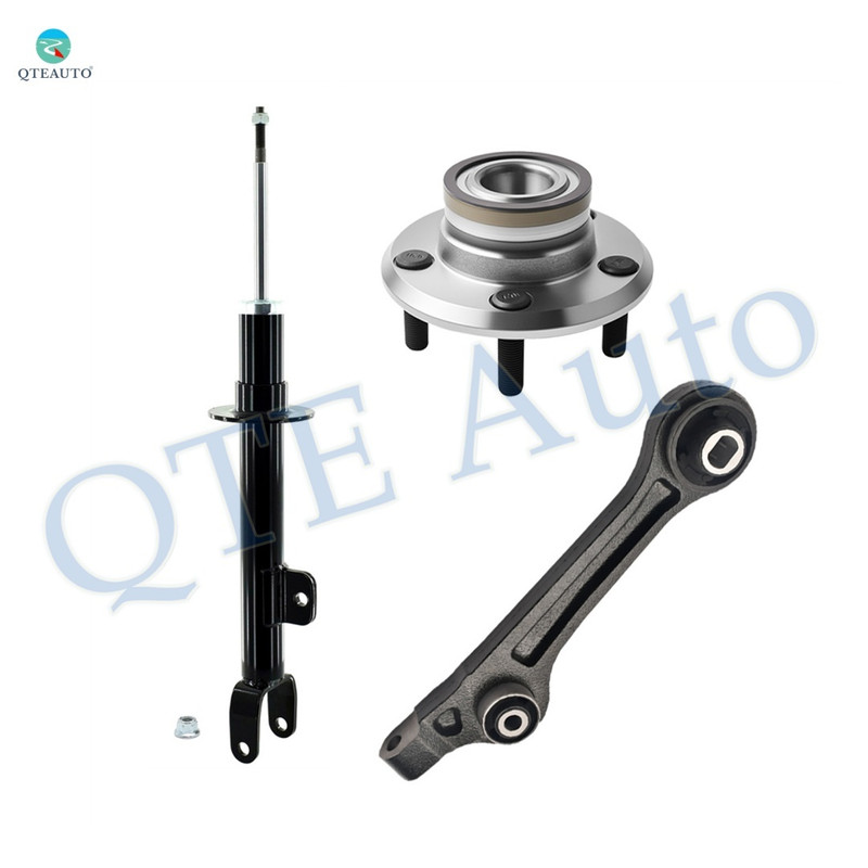 Set of 3 Front Lower Rearward Control Arm-Wheel Hub Bearing Assembly-Suspension Strut Assembly For 2011 2012 Chrysler 300