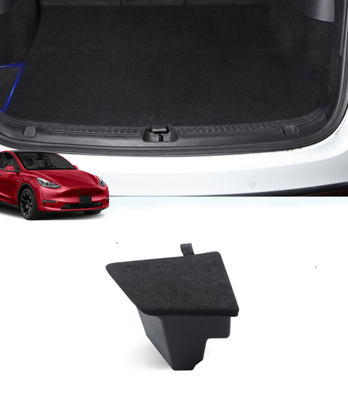 Trunk Organizer Side Bucket With Cover For 2017 2018 2019 2020 2021 2022 2023 Tesla Model 3 Without Highland Model