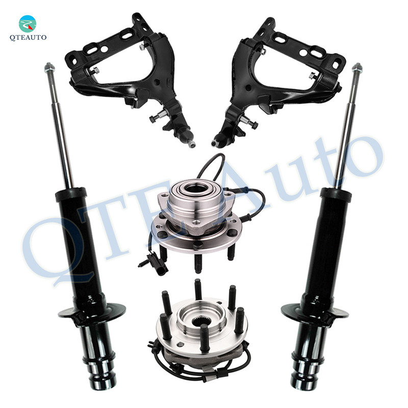 Set of 6 Front Lower Control Arm Ball Joint-Wheel Hub Bearing Assembly-Suspension Strut Assembly For 2004-2006 GMC Envoy XL