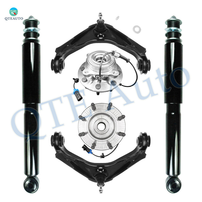 Set of 6 Front Upper Wheel Hub Bearing Assembly-Control Arm Ball Joint-Shock For 2007-2010 GMC Sierra 3500 HD Set of 6 Front Upper Wheel Hub Bearing Assembly-Control Arm Ball Joint-Shock For 2007-2010 GMC Sierra 3500 HD