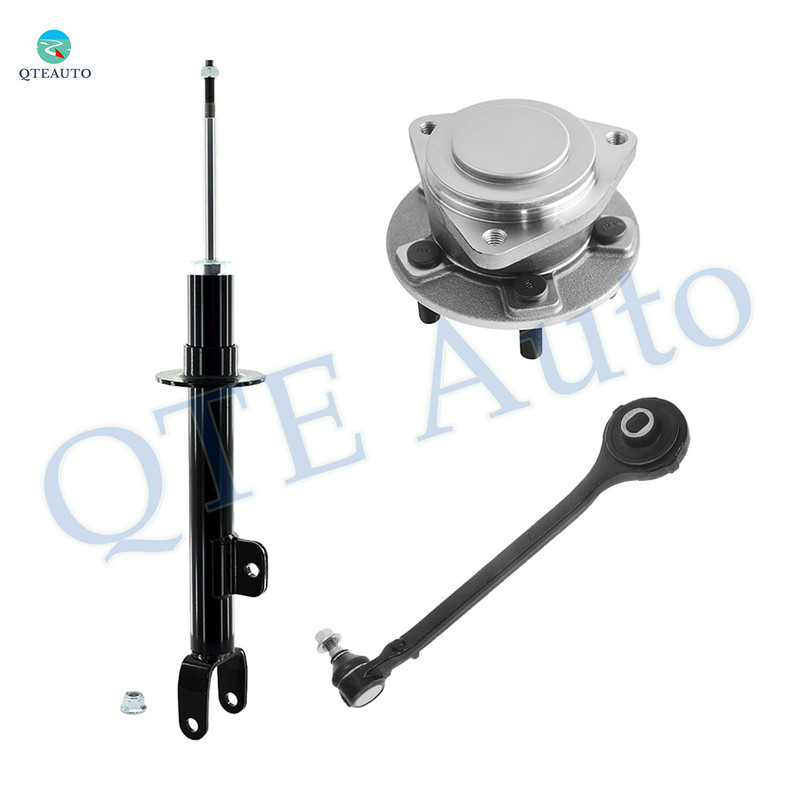 Set of 3 Front Left Lower Forward Control Arm Ball Joint-Wheel Hub Bearing Assembly-Suspension Strut Assembly For 2015-2018 Dodge Charger